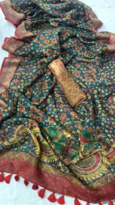 Beautiful Export Quality Pure Linen Sarees (18)