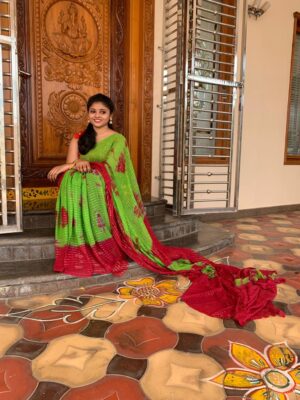 Latest Georgette Sarees With Zari Lines (1)