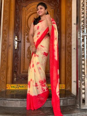 Latest Georgette Sarees With Zari Lines (10)