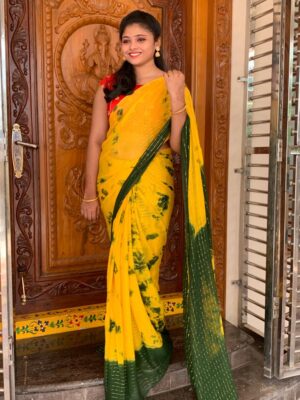Latest Georgette Sarees With Zari Lines (13)