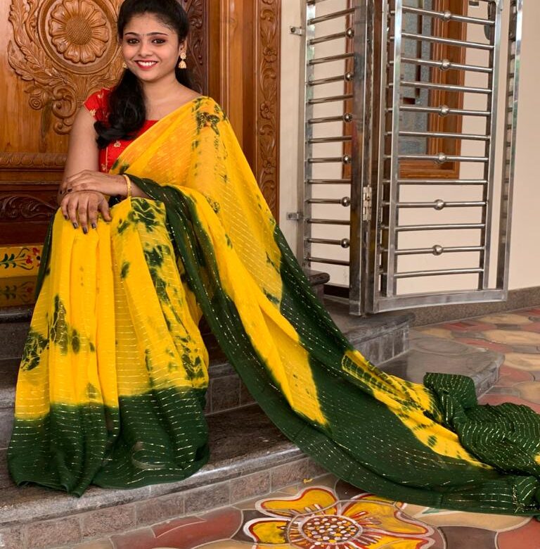 Latest Georgette Sarees With Zari Lines (16)