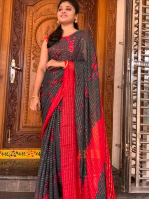 Latest Georgette Sarees With Zari Lines (2)