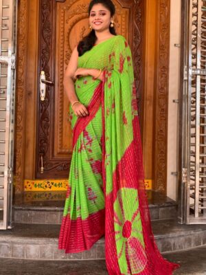 Latest Georgette Sarees With Zari Lines (5)