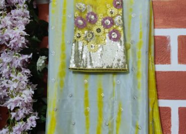 Pure Chinnon Sarees With Blouse (1)