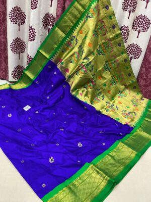 Pure Silk Paithani Sarees With Blouse (1)