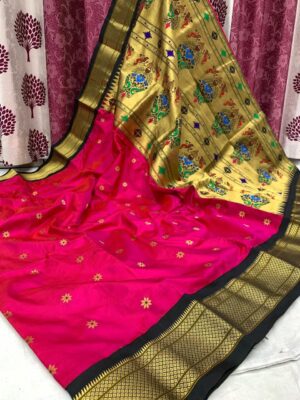 Pure Silk Paithani Sarees With Blouse (13)
