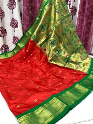 Pure Silk Paithani Sarees With Blouse (14)
