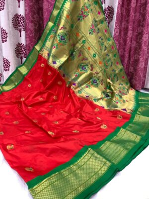 Pure Silk Paithani Sarees With Blouse (15)