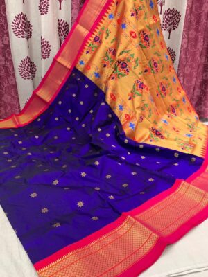 Pure Silk Paithani Sarees With Blouse (17)