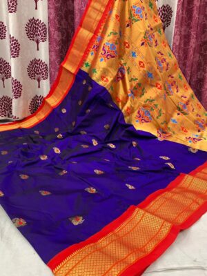 Pure Silk Paithani Sarees With Blouse (18)