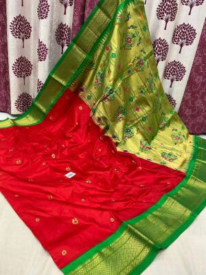Pure Silk Paithani Sarees With Blouse (6)