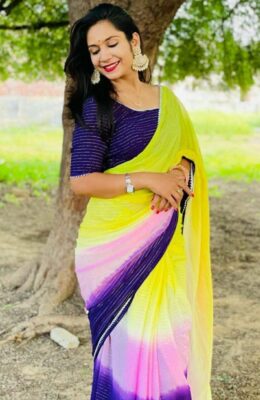 Beautiful Georgette Shaded Dye Sarees (8)