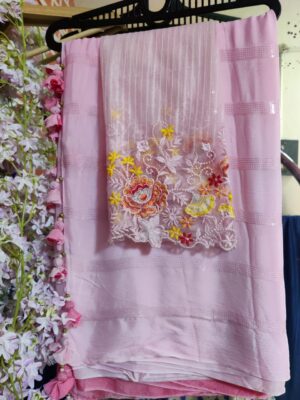 Exclusive Chinon Sequence Party Wear Sarees (39)