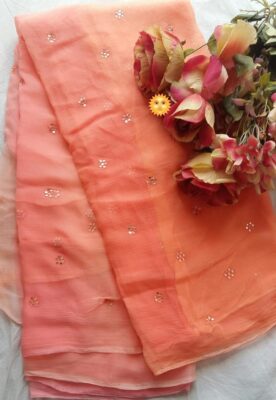 Pure Chiffon Sarees With running Blouse (5)
