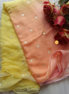 Pure Chiffon Sarees With Running Blouse (1)