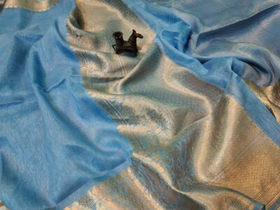 Banaras Silk Linen Sarees With Blouse (4)