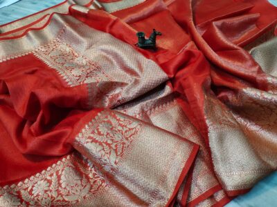 Banaras Silk Linen Sarees With Blouse (9)