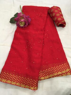 Pure Chiffon Embroided Sarees With Price (25)