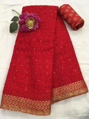 Pure Chiffon Embroided Sarees With Price (26)