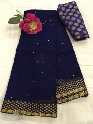 Pure Chiffon Embroided Sarees With Price (28)