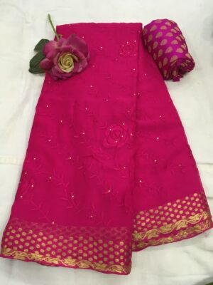 Pure Chiffon Embroided Sarees With Price (30)