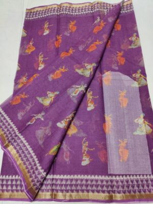Pure Kota Cotton Printed Sarees With Blouse (14)