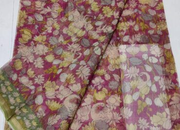 Pure Kota Cotton Printed Sarees With Blouse (17)