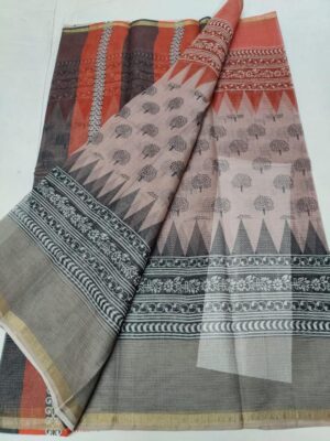 Pure Kota Cotton Printed Sarees With Blouse (18)
