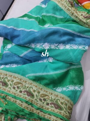Exclusive Pure Chiffon Wityh Thread Work Sarees (8)