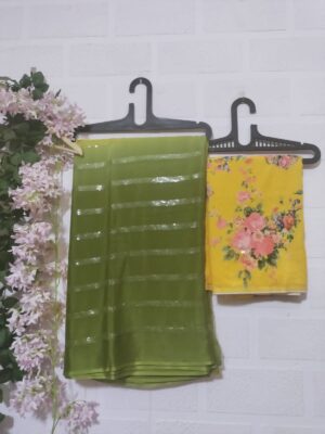 Exclusive Pure Chinnon Sarees With Blouse (40)