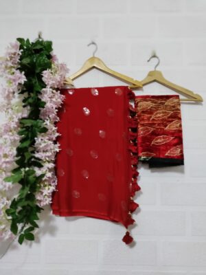 Exclusive Pure Chinnon Sarees With Blouse (45)