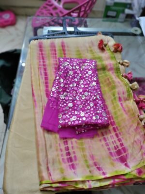 Exclusive Pure Chinnon Sarees With Blouse (5)