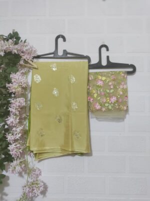 Exclusive Pure Chinnon Sarees With Blouse (55)