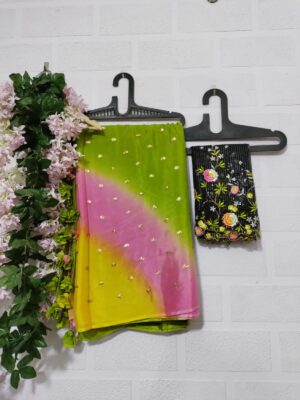 Exclusive Pure Chinnon Sarees With Blouse (61)