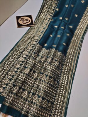 Latest Munga Silk Fabric With Border (23)