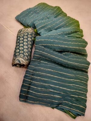 Pure Georgette Fabric With Zari Weaves In Saree (6)