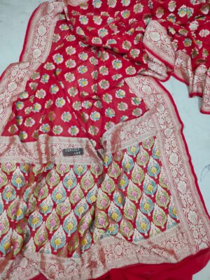 Pure Georgette Hand Paint Sarees (15)