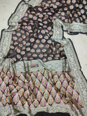 Pure Georgette Hand Paint Sarees (16)
