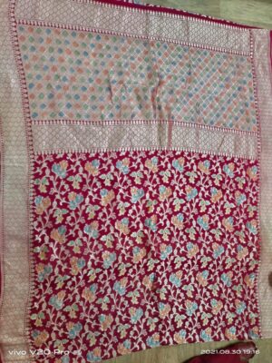 Pure Georgette Hand Paint Sarees (2)