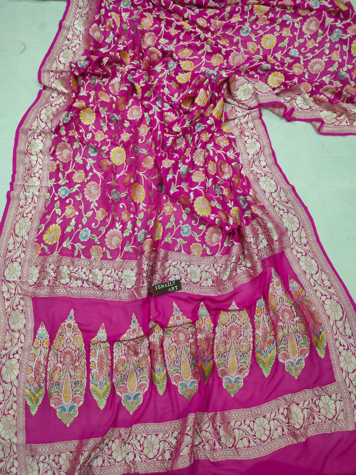 Pure Georgette Hand Paint Sarees | siri designers