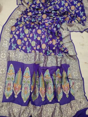 Pure Georgette Hand Paint Sarees (40)