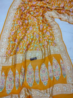 Pure Georgette Hand Paint Sarees (41)