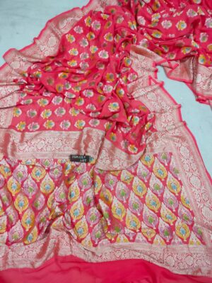 Pure Georgette Hand Paint Sarees (6)