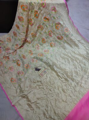 Pure Georgette Hand Paint Sarees (7)
