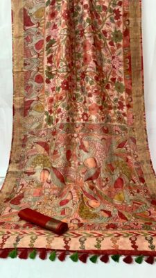 Purte Linen Printed Sarees With Blouse (31)