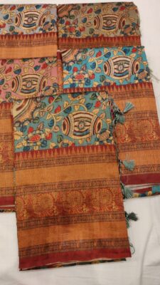Tussar Silk Kalamkari Printed Sarees (1)