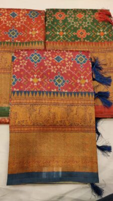 Tussar Silk Kalamkari Printed Sarees (14)