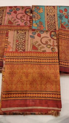 Tussar Silk Kalamkari Printed Sarees (2)