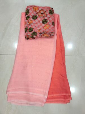 Beautiful Shaded Georgette Sarees With Blouse (1)