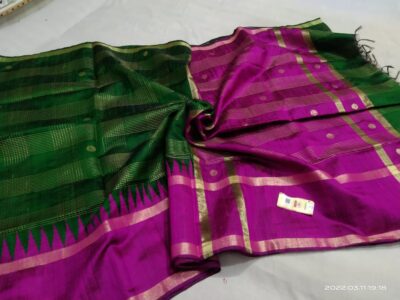 Handloom Raw Silk Temple Sarees (10)